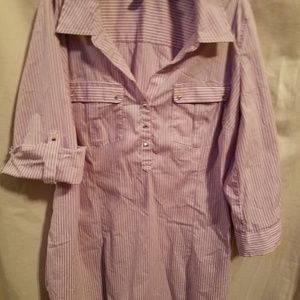 Maternity sz s blouse pink strip